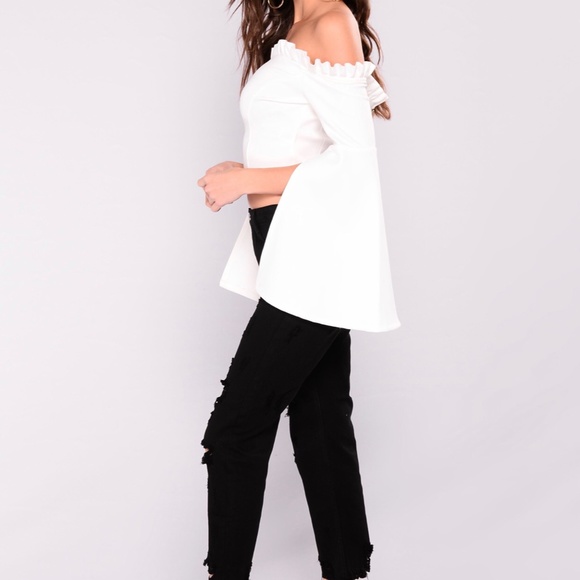 Crushin On You Off Shoulder Top in Ivory from FASHION NOVA - Picture 3 of 5